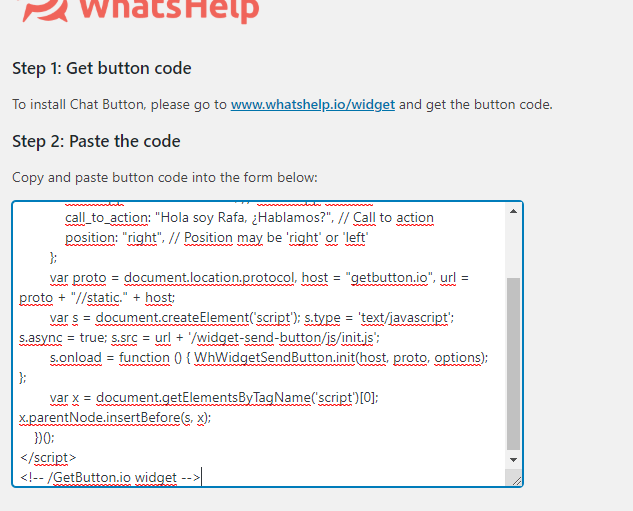 whatshelp configurar